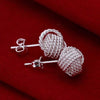 Fashion Tennis Earrings SMTE013 925 Silver Earring,Fashion Sterling Silver Jewelry