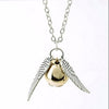 Golden Snitch Pendent Necklace Men Jewelry Vintage Popular Drop Fine Jewelry Angel Wing Charm